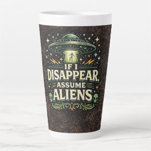 UFO Alien Abduction Humour Latte Mug