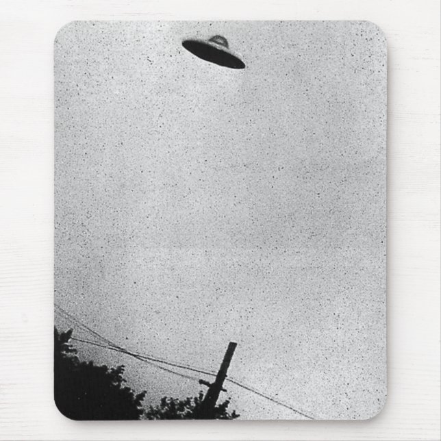 UFO Alien Extraterrestrial Spacecraft Top Secret Mouse Pad (Front)