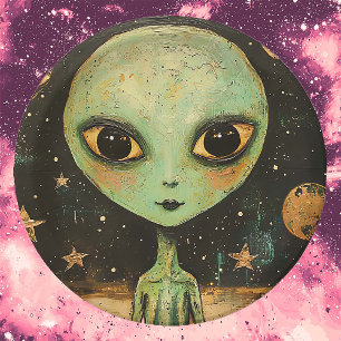 UFO Alien Paper Plate