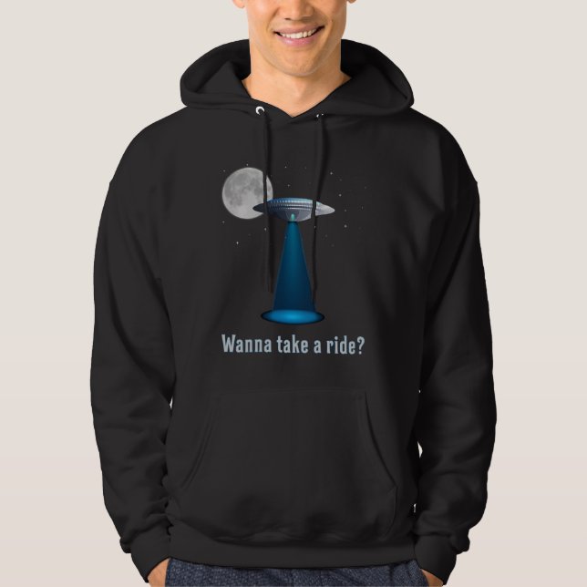 Ufo Alien Science Fiction Space Sci-Fi Funny Gift Hoodie (Front)