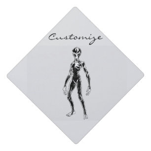 UFO Alien Thunder_Cove Graduation Cap Topper