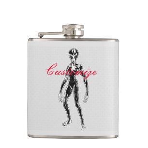 UFO Alien Thunder_Cove Hip Flask