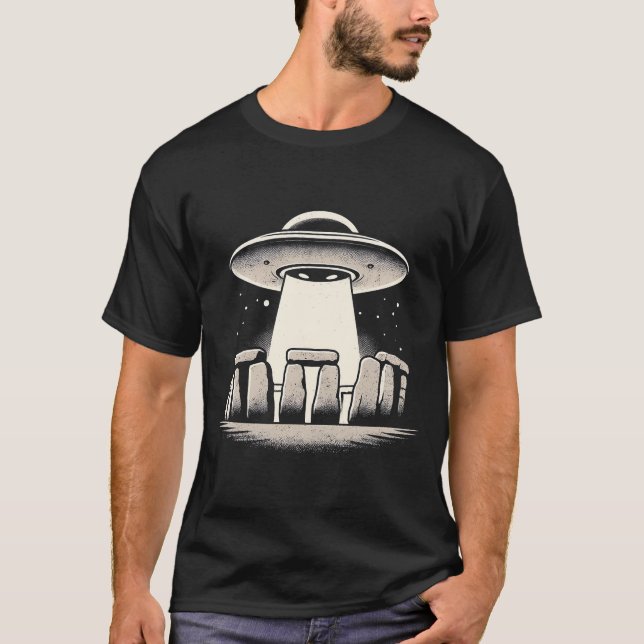UFO at Stonehenge T-Shirt (Front)