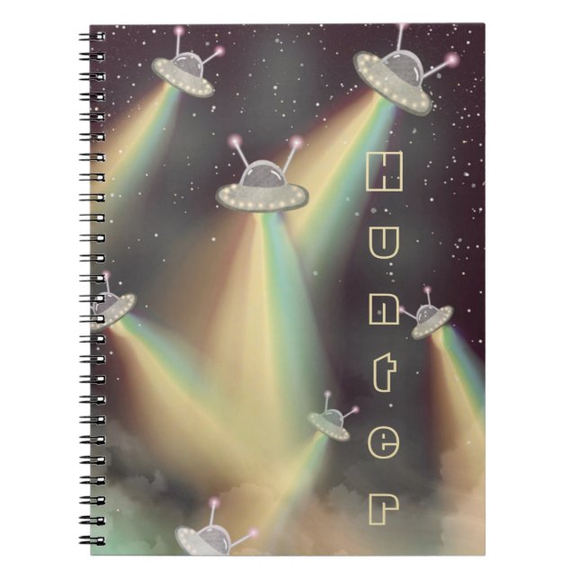 UFO Attack Earth alien back to school Notebook (Front)