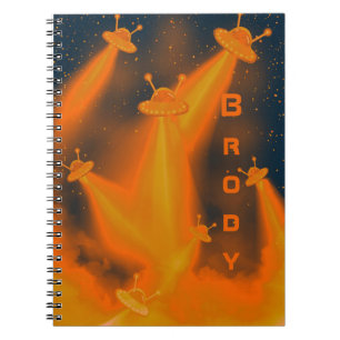 UFO Attack on Jupiter Sci-fi alien Notebook