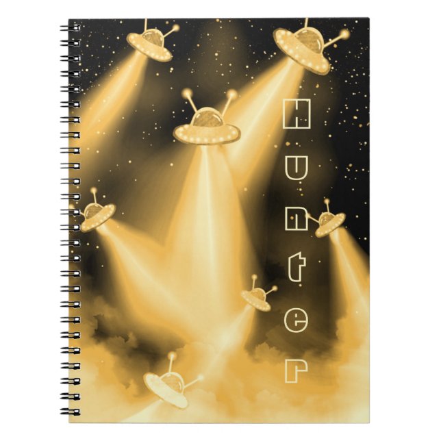 UFO Attack on Venus - Alien Sci-fi Notebook (Front)