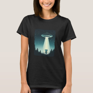 UFO Beams Up a Toilet for an Out-of-This-World Bus T-Shirt