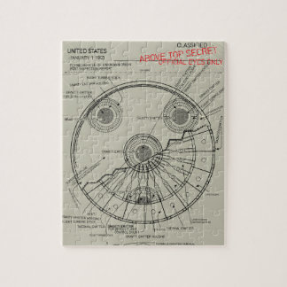 UFO Blueprint Jigsaw Puzzle