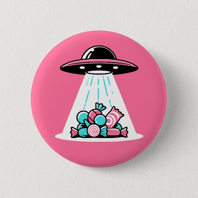 UFO Candy 2 Inch Round Button (Front)