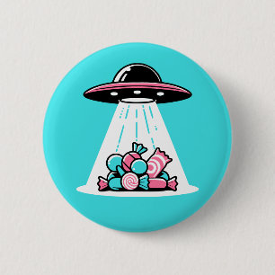 UFO Candy 2 Inch Round Button