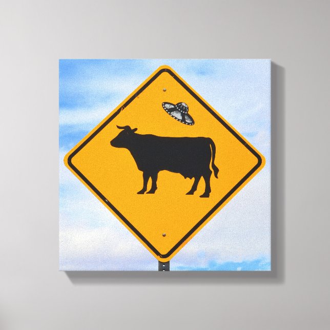 UFO Cattle Crossing Sign (Front)