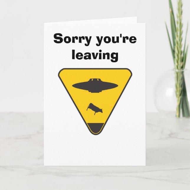 UFO Cattle greeting card (Front)