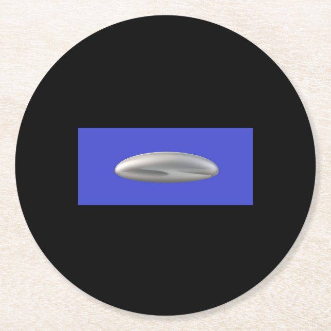UFO Celebration Party Supply Round Paper Coaster (Front)