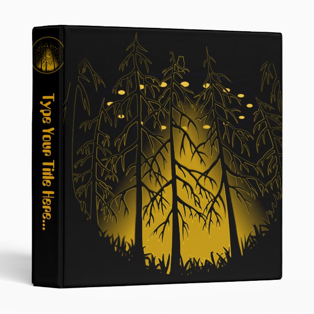 UFO Classeur Cute UFO w. Fournitures scolaires Owl (Devant/Côté)