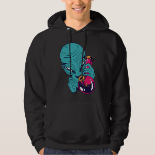 UFO Cool High Alien Bong Martian Extraterrestrial Hoodie