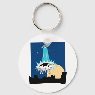 UFO Cow Abduction Keychain