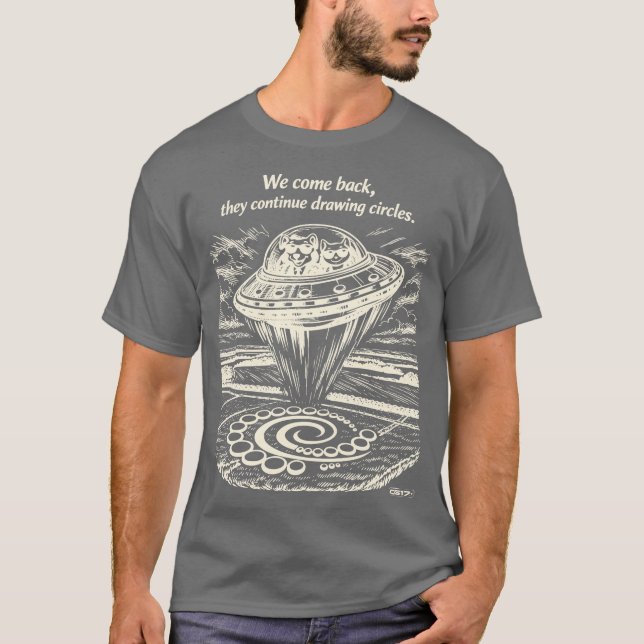 UFO CROP CIRCLES  T-Shirt (Front)