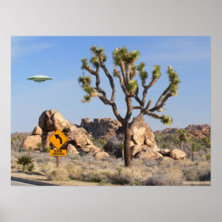 UFO Crossing Poster