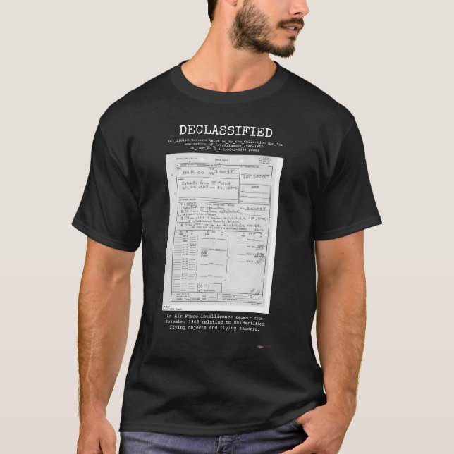UFO - Declassified 341_110448_Records_Relating_to_ T-Shirt (Front)