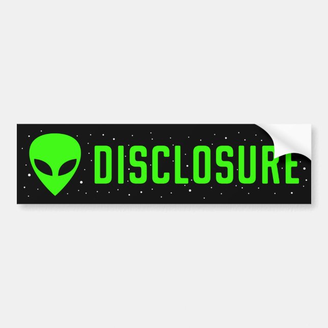 UFO Disclosure Bumper Sticker (Front)