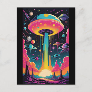 UFO Encounter on Planet 9 Postcard