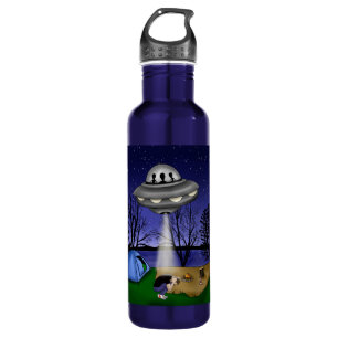 UFO Extraterrestrial Abduction Alien  710 Ml Water Bottle