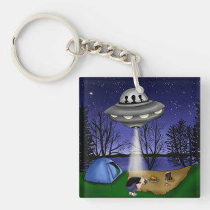 UFO Extraterrestrial Abduction Alien Keychain