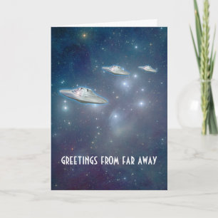 UFO "Far Away" Greeting Card