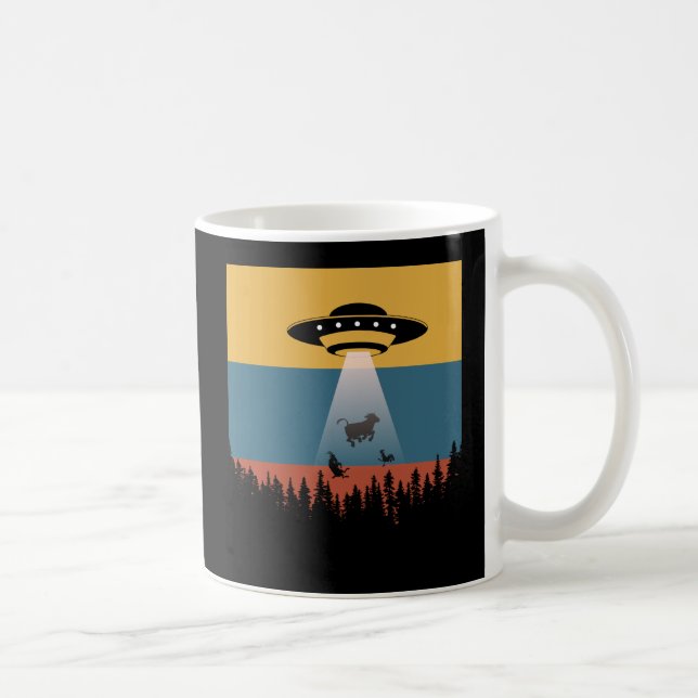 Ufo Farm Animals Abduction Coffee Mug (Right)