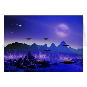UFO flying object in space
