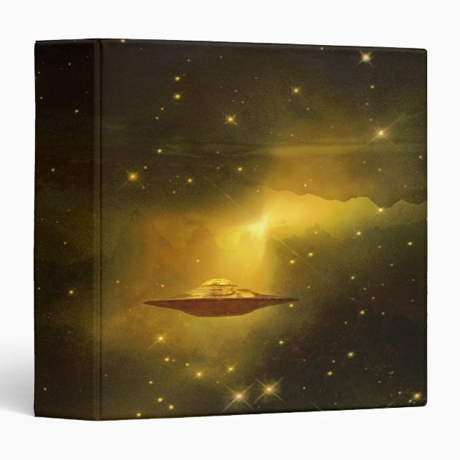 UFO flying object in space Binder (Front/Spine)