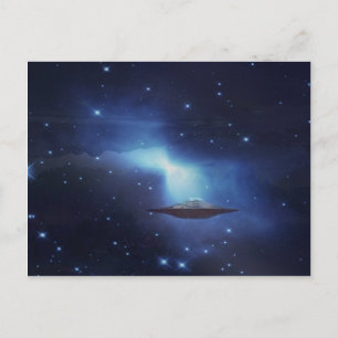 UFO flying object in space Postcard