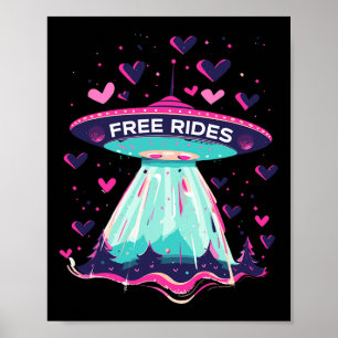 Ufo Free Rides Hearts Love Be My Valentine Mountai Poster