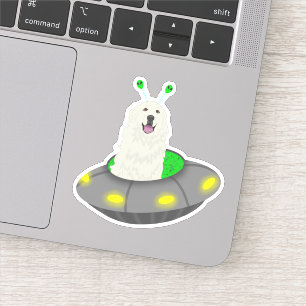 UFO Great Pyrenees Sticker