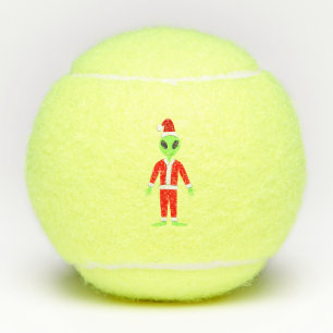 UFO Ho Ho Father Christmas alien Christmas Tennis Balls