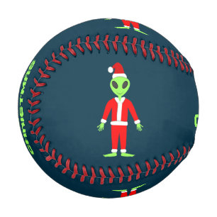 UFO Ho Ho Father Christmas alien Custom Baseball