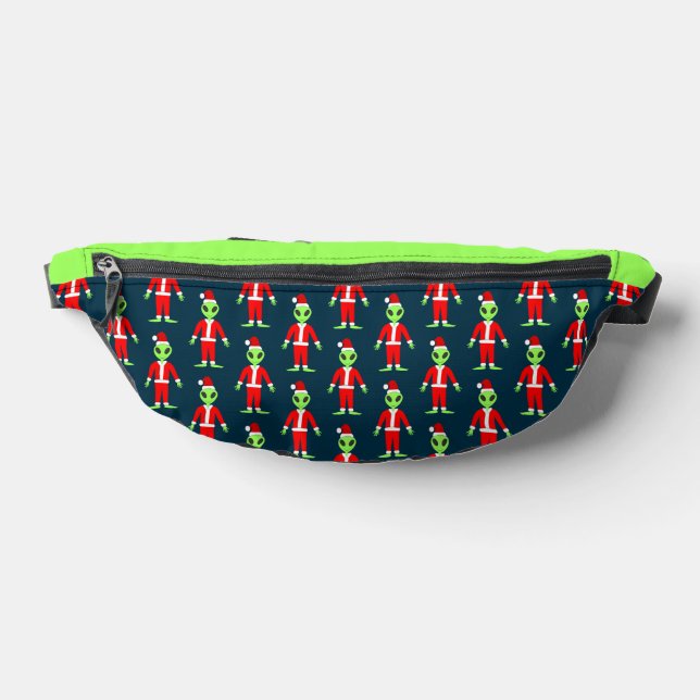 UFO Ho Ho Father Christmas alien Patterned Fanny Pack (Lay Down)