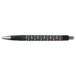 UFO Ho Ho Father Christmas alien Patterned Pen