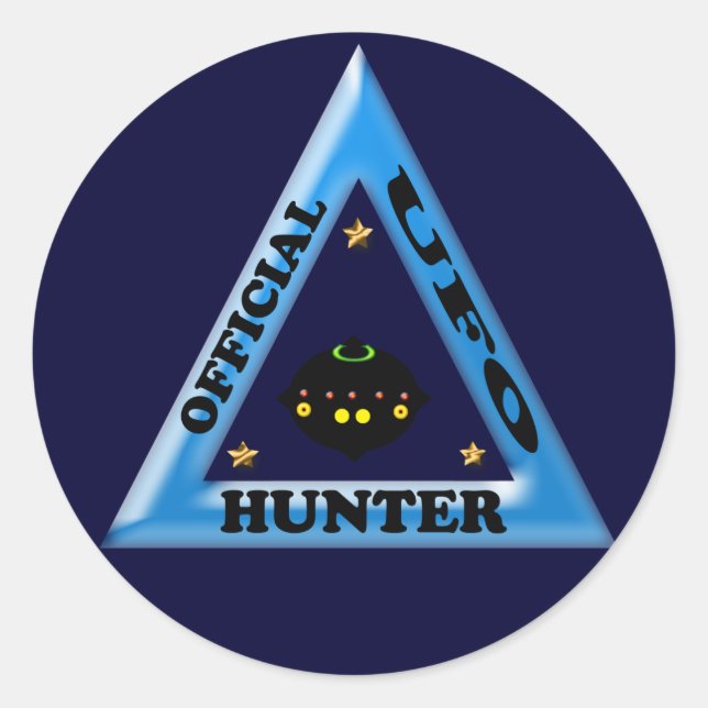 UFO Hunter Classic Round Sticker (Front)