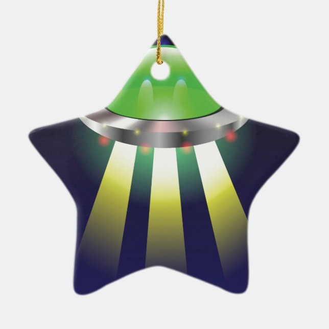 UFO Icon Ceramic Ornament (Front)
