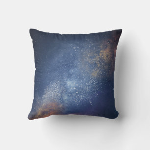 UFO in Space - Astronaut Alien Encounter Throw Pillow