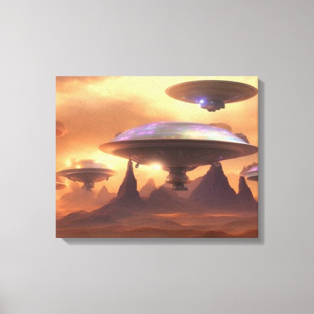 UFO Invasion Canvas Print (Front)