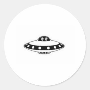 UFO INVASION! CLASSIC ROUND STICKER