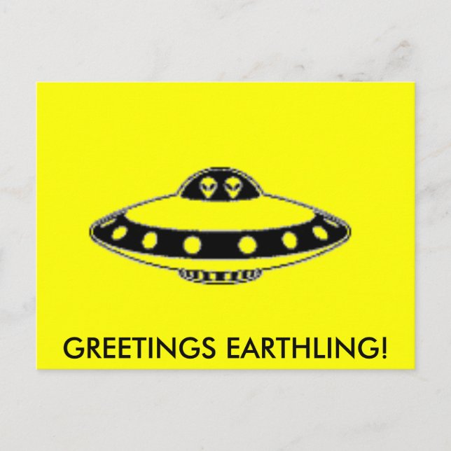 UFO INVASION! POSTCARD (Front)