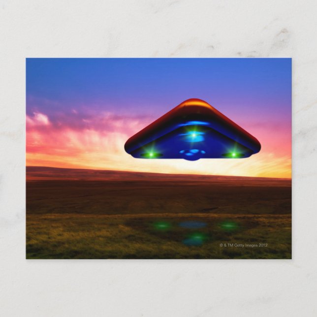UFO Lights Postcard (Front)