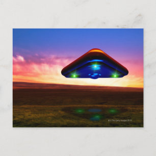 UFO Lights Postcard