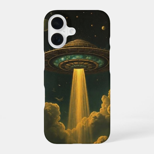 UFO making contact  iPhone 16 Case (Back)