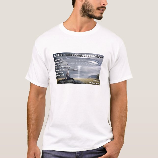 UFO Mind Control (light) T-Shirt (Front)