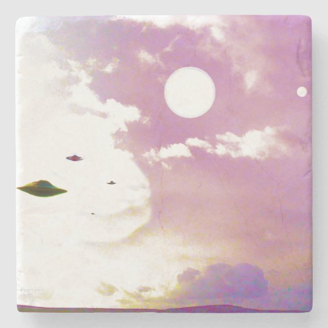UFO Open Skies Stone Coaster (Front)