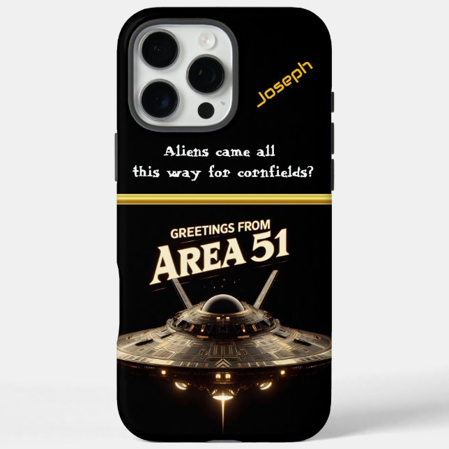 UFO Over Area 51 at Dusk Case-Mate iPhone Case (Back)